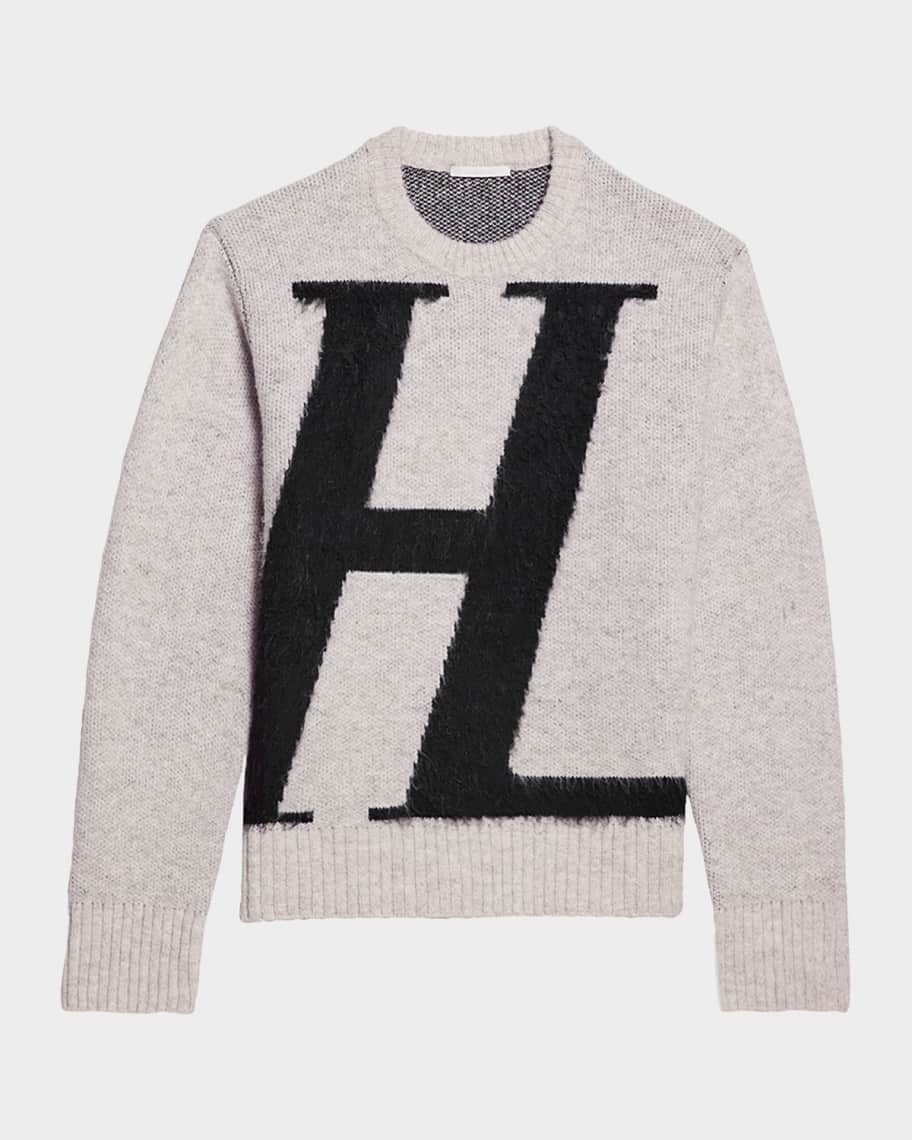 Helmut Lang Men's Oversized Logo Sweater | Neiman Marcus
