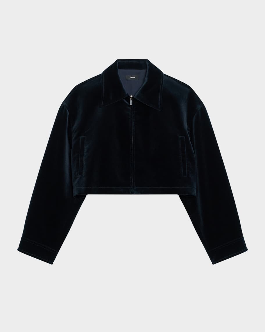 ジャケット・アウター theory 19AW IDEAL LEATHER CROP CREW JKT 0400021970739_BLACK?wid=600&