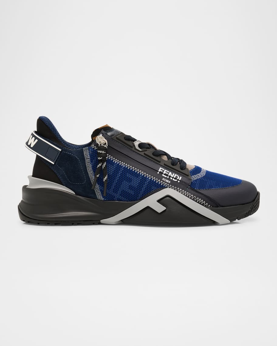 スニーカー FENDI FENDI FLOW SNEAKERS IN MESH AND SUEDE Fendi Flow Leather Beige | Fendi