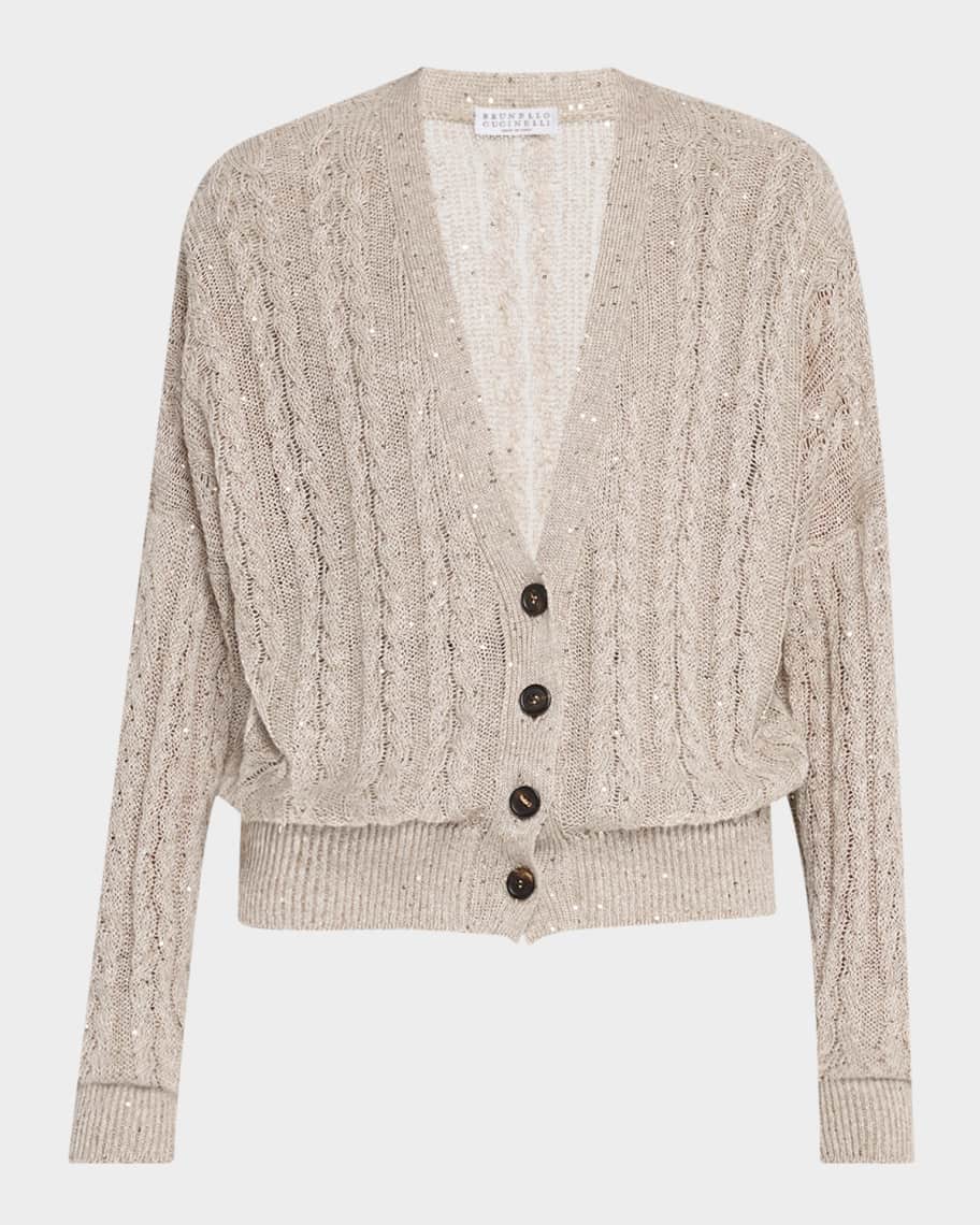 BURUNELLO CUCINELLI☆美品☆本日限定価格！ Brunello Cucinelli - Charcoal Brown Raffia Net Embellished V