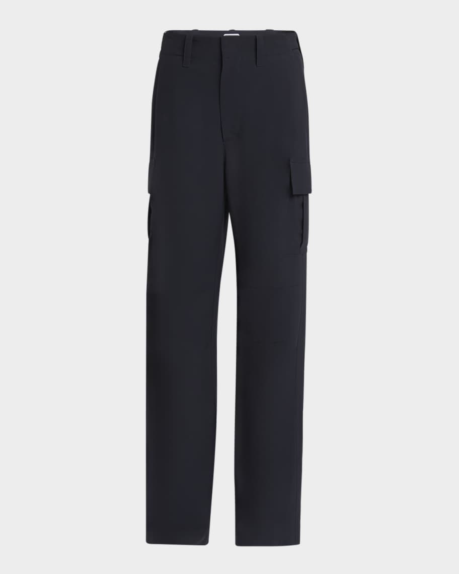 【BOTTEGA VENETA】fine wool cargo trousers Bottega Veneta Cargo Fine Wool Wide Leg Trousers | Neiman Marcus