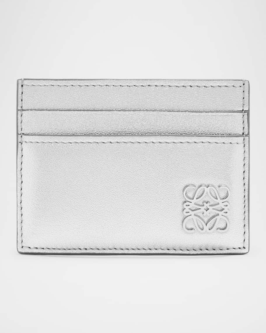 【LOEWE】 Anagram leather card holder Loewe Anagram Card Holder in Soft Grain Leather | Neiman Marcus
