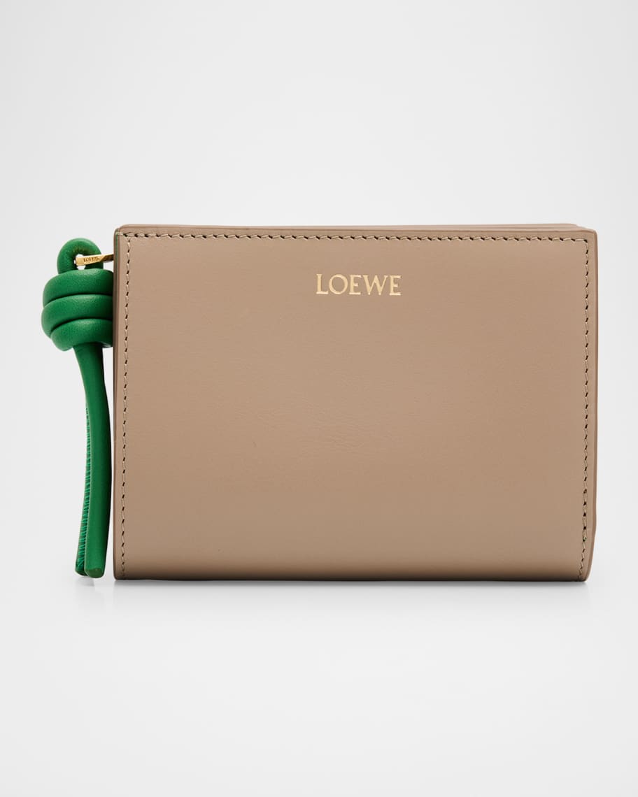Loewe Knot Compact Wallet in Napa Leather | Neiman Marcus