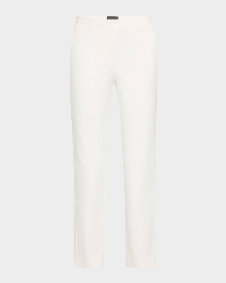 Emporio Armani Cotton Straight-Leg Trousers | Neiman Marcus