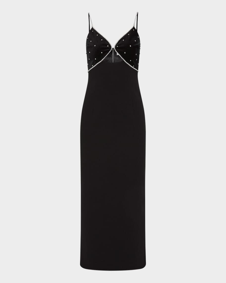 REBECCA VALLANCE☆Juliana/クリスタル ミディドレス♪送料込 REBECCA VALLANCE Giovanna Crystal-Embellished Cutout Midi