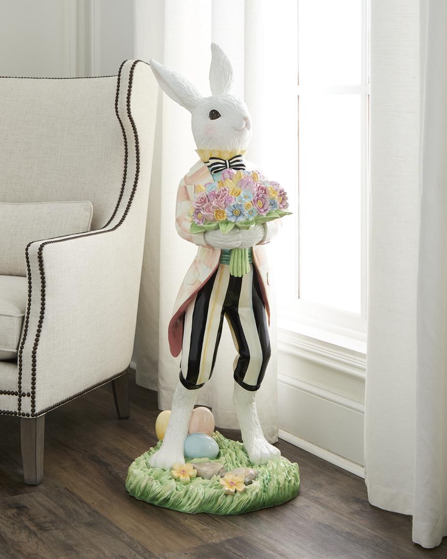 MacKenzie-Childs Rosy Check Trophy Mr. Rabbit | Neiman Marcus