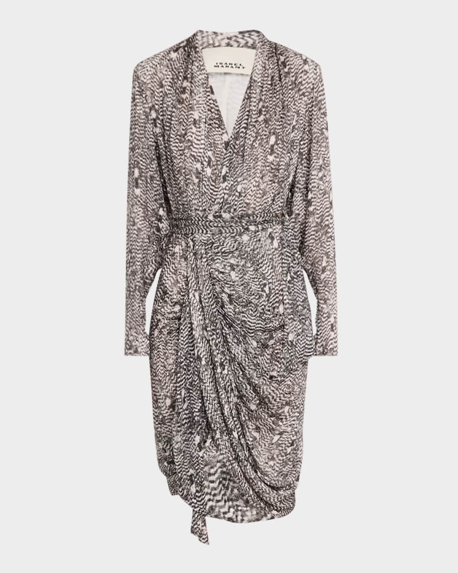 【送料&関税込】Isabel Marant Cleora Long-sleeved Dress Isabel Marant Cleora Dress in Ochre/Ecru – Hampden Clothing