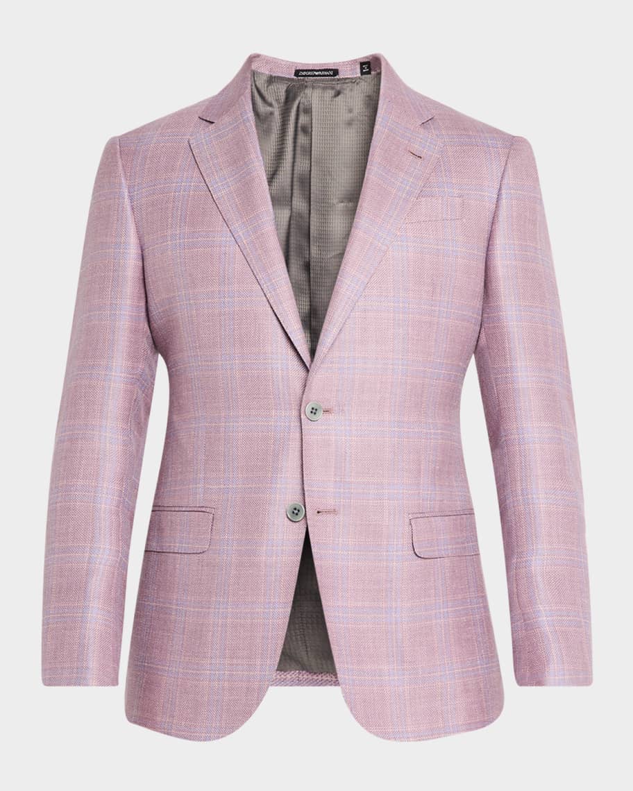 Emporio Armani Men's Textured Plaid Sport Coat