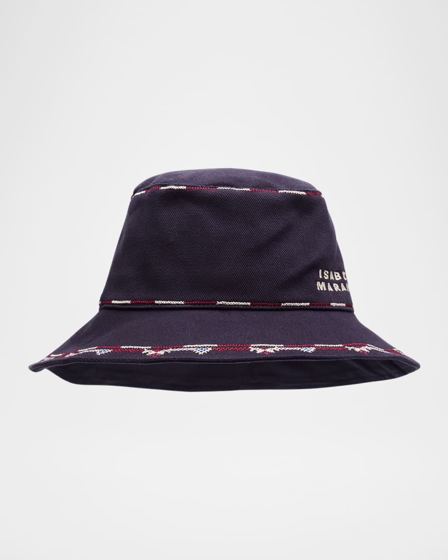 【ISABEL MARANT】embroidered cotton-canvas バケット ハット Isabel Marant Embroidered Cotton Canvas Bucket Hat | Neiman