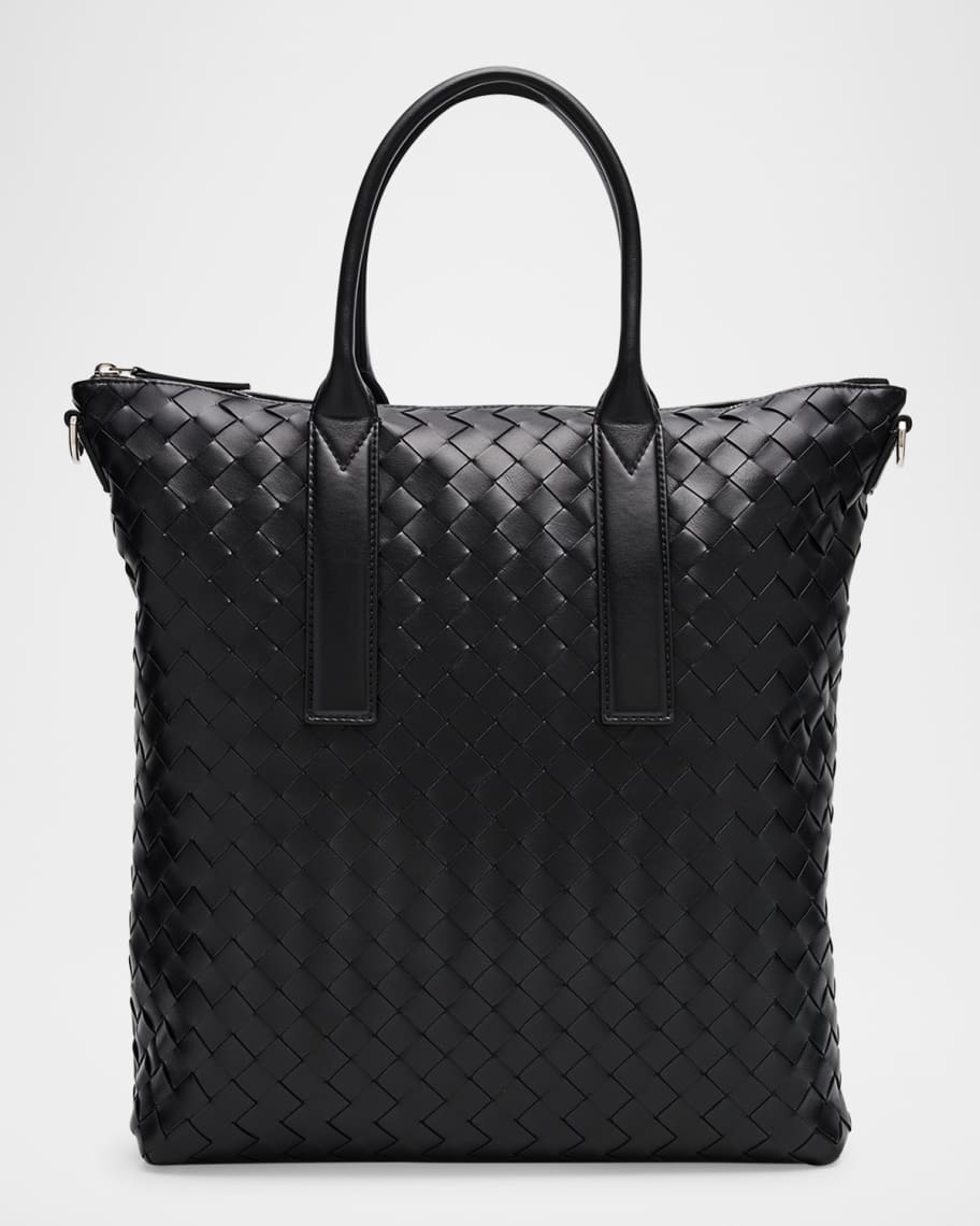 【関税送料込】BOTTEGA VENETA canvas and smooth leather tote Bottega Veneta Men's Arco Canvas Tote Bag | Neiman Marcus