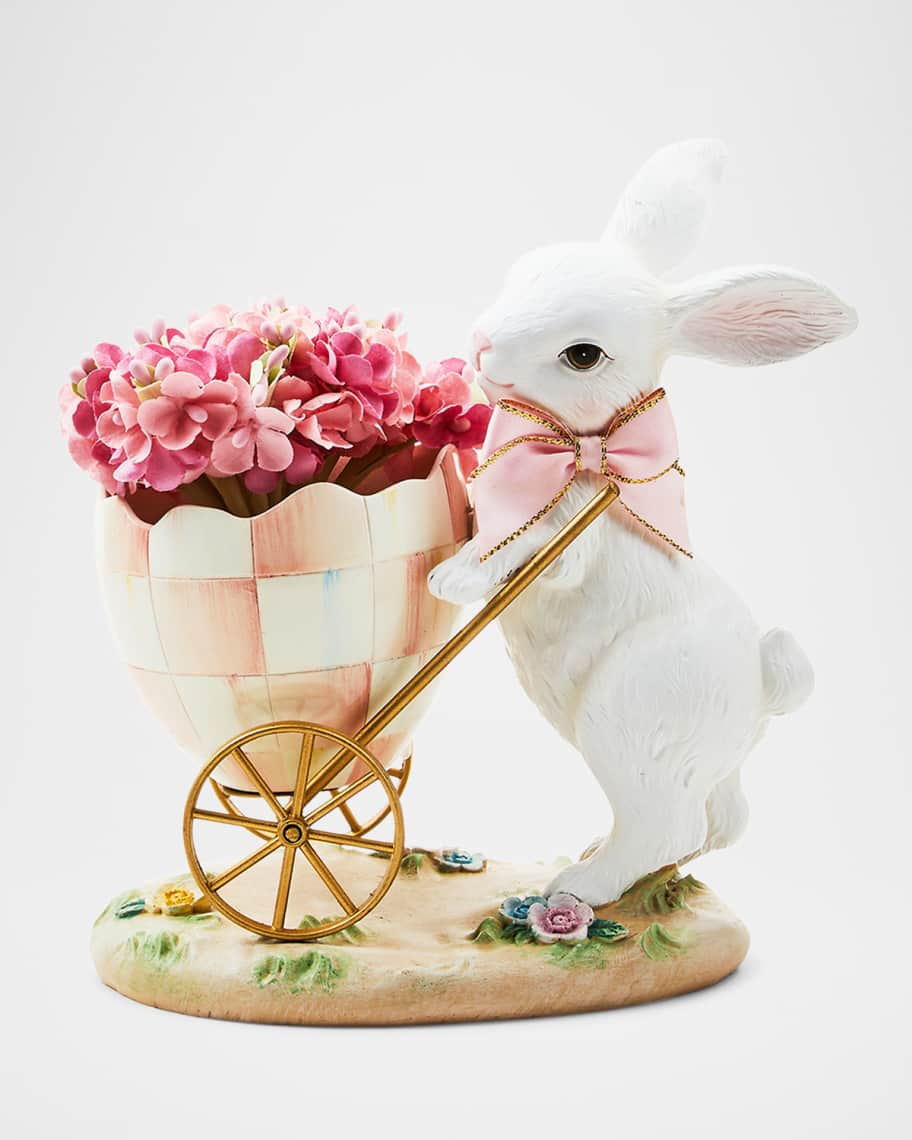 MacKenzie-Childs Rosy Meadow Bunny Egg Cart
