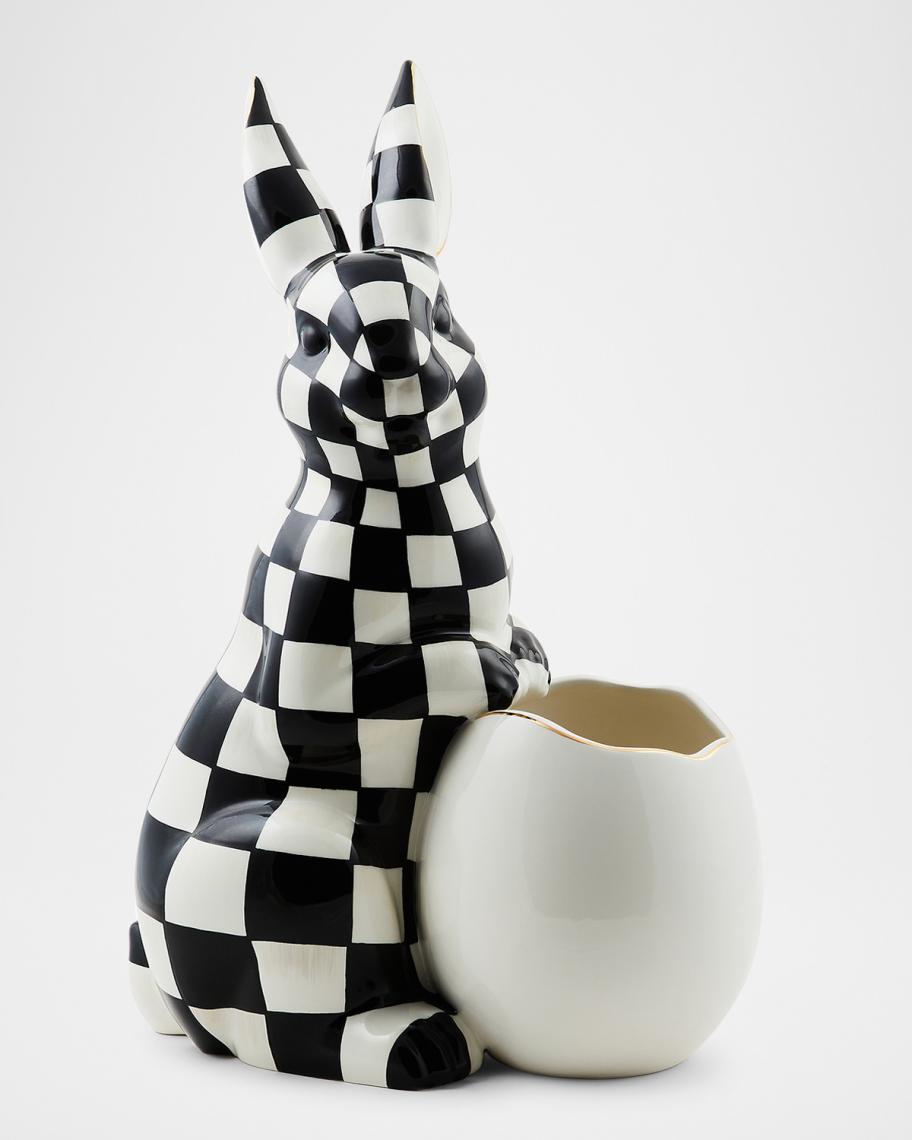 MacKenzie-Childs White Rabbit Ceramic Large Bunny Vase | Neiman Marcus