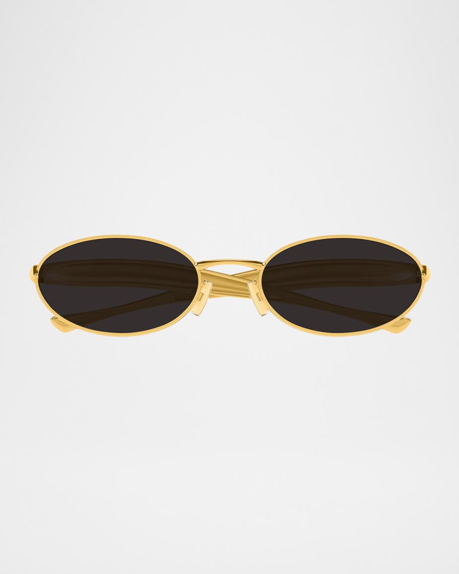 Bottega Veneta Sardine Logo Engraved Metal Sunglasses  display picture 2