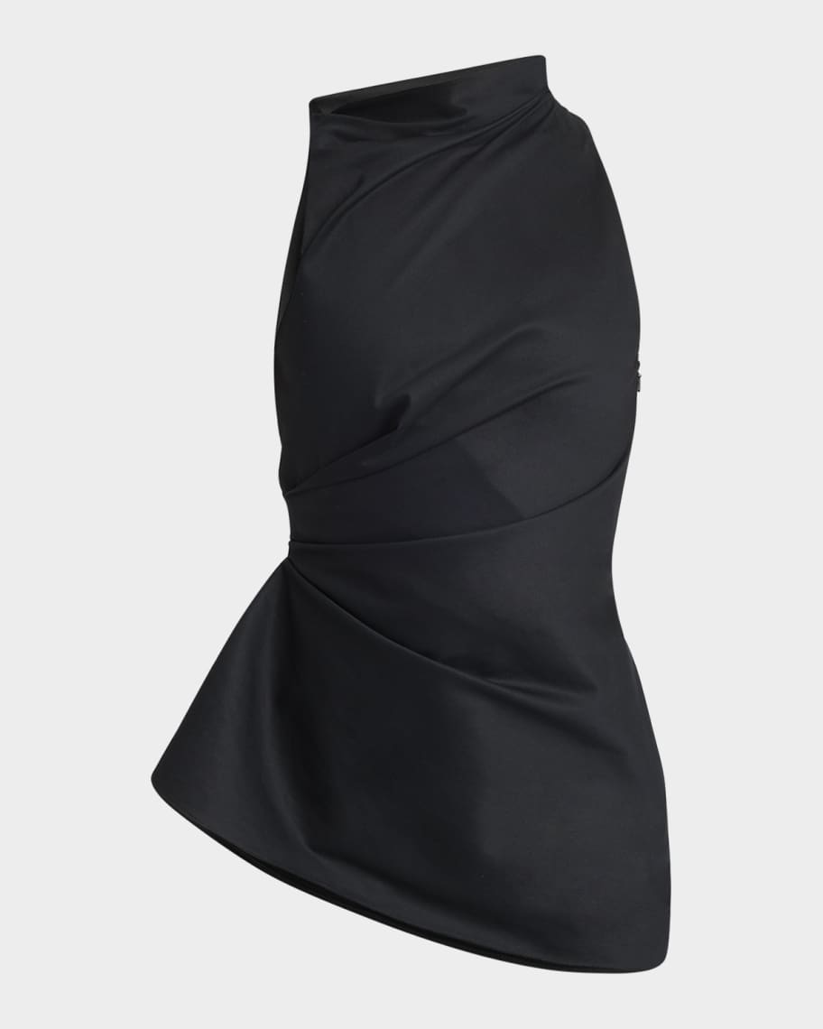 ALEXANDER MQUEEN トップスノースリーブ　イタリア製　Ｘ1398 McQueen Asymmetric Draped Sleeveless Top | Neiman Marcus