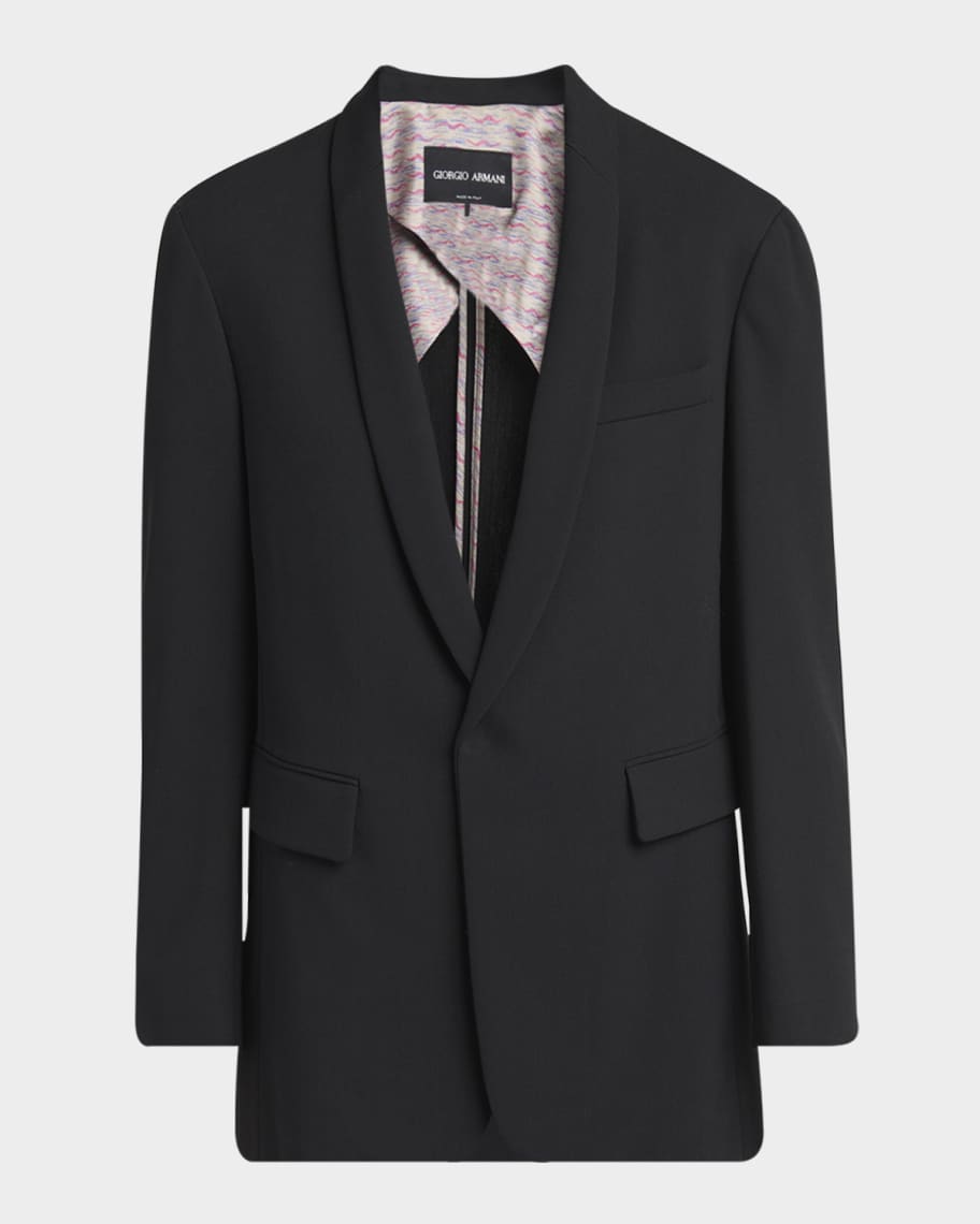 アウターその他 GIORGIO ARMANI Woman Blazer Black 3SHCR02JT03X6 PZ01 Giorgio Armani Stretch Wool Relaxed Blazer | Neiman Marcus