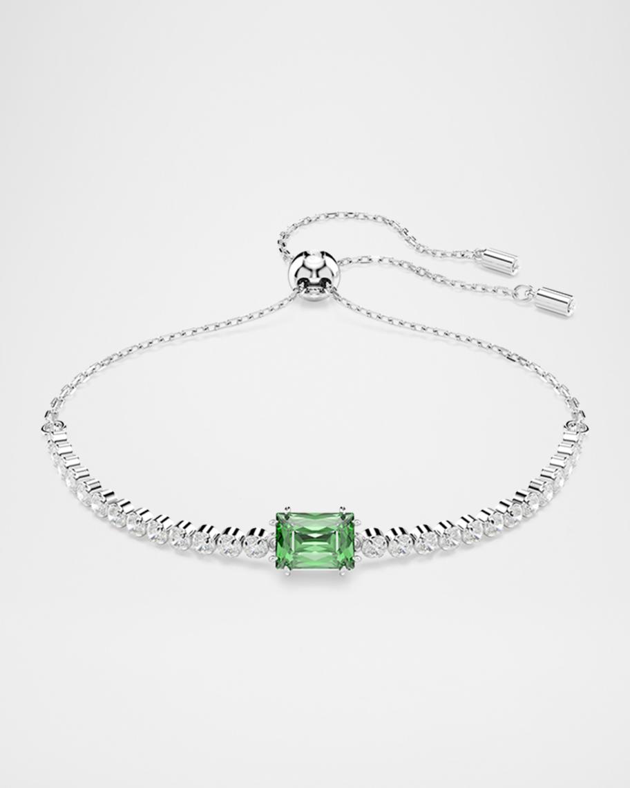 SWAROVSKI Matrix Rhodium-Plated Round and Baguette-Cut Crystal Bracelet ...