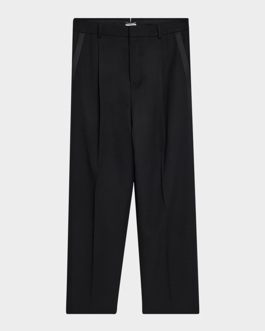 パンツ Saint Laurent Grain De Poudre Tuxedo Pants Saint Laurent Men's Grain de Poudre Tuxedo Pants | Neiman Marcus