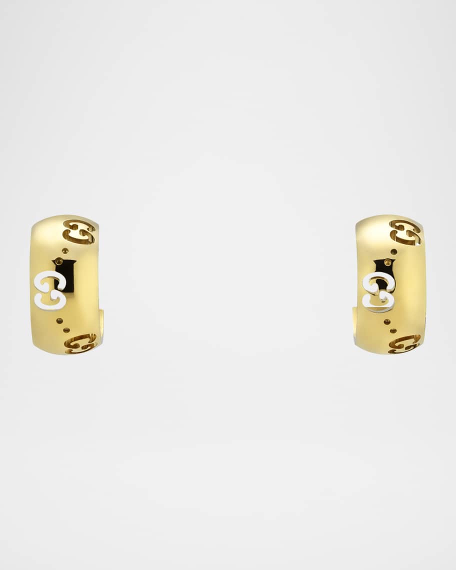 Gucci Icon 18K Yellow Gold Hoop Earrings | Neiman Marcus