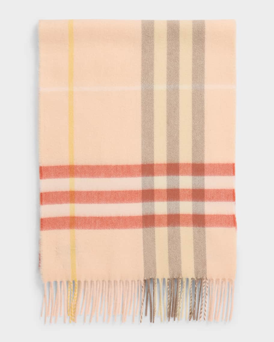 Burberry giant check cashmere scarf ivory sales