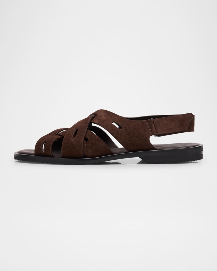 【JOHN LOBB】Milford スエード レザートリム サンダル JOHN LOBB】Milford スエード レザートリム サンダル (John Lobb