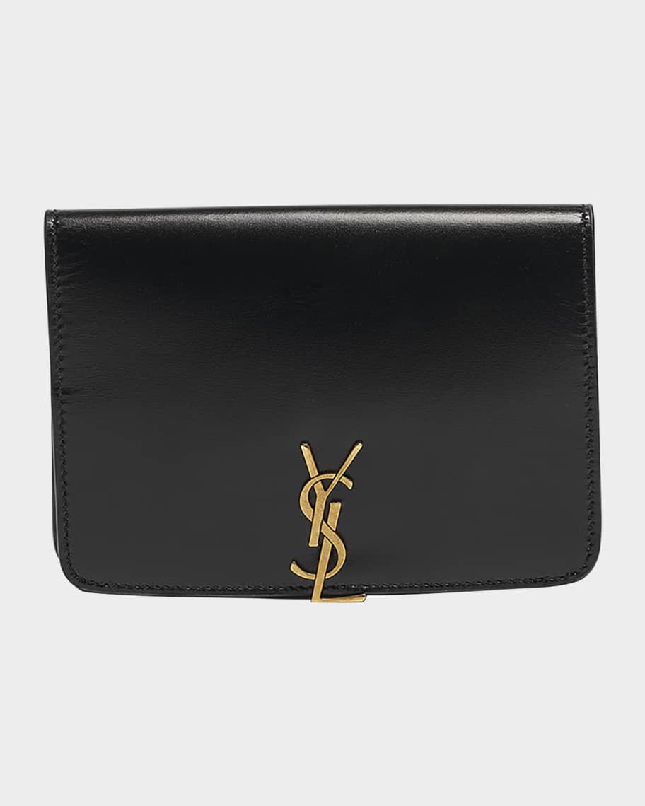 Saint Laurent YSL Passport Holder in Calfskin | Neiman Marcus