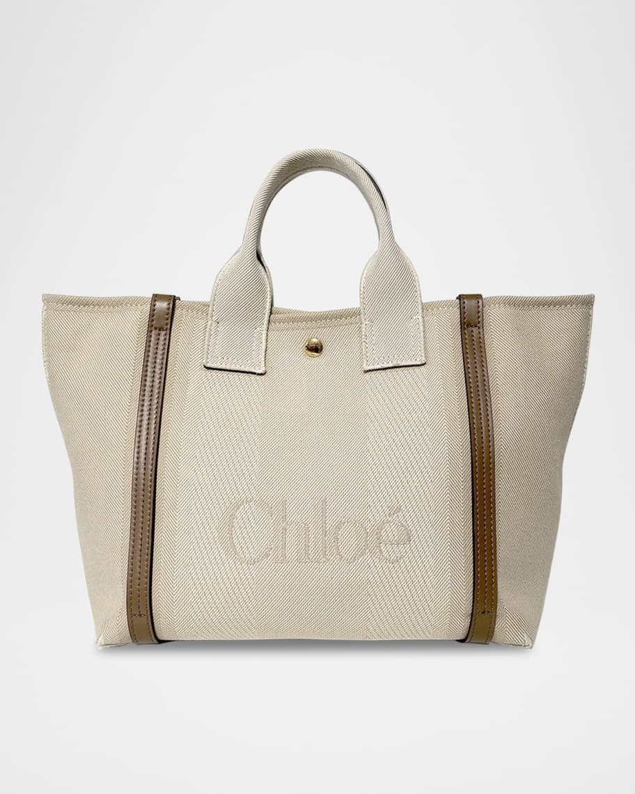 Chloe Small Tote Bag in Jacquard Canvas Neiman Marcus