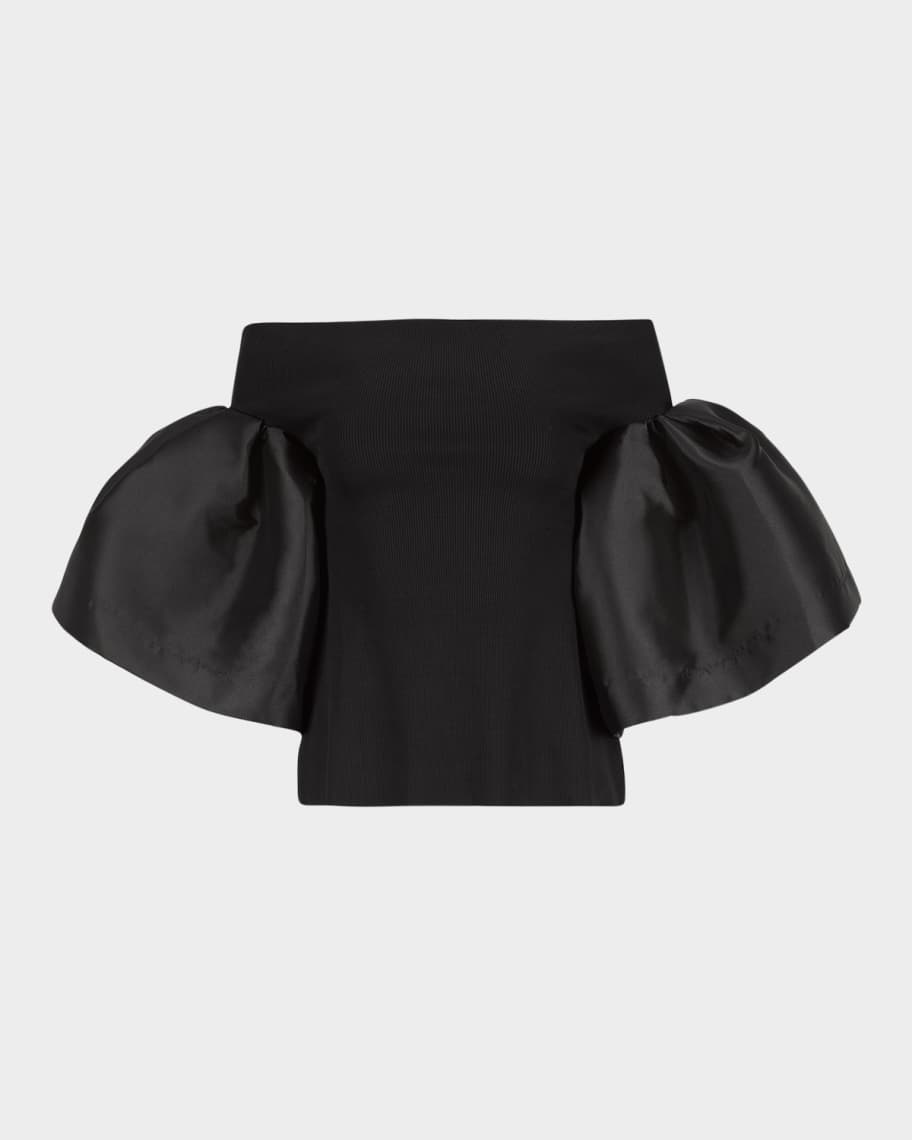 Marques'Almeida Off-The-Shoulder Puff-Sleeve Top