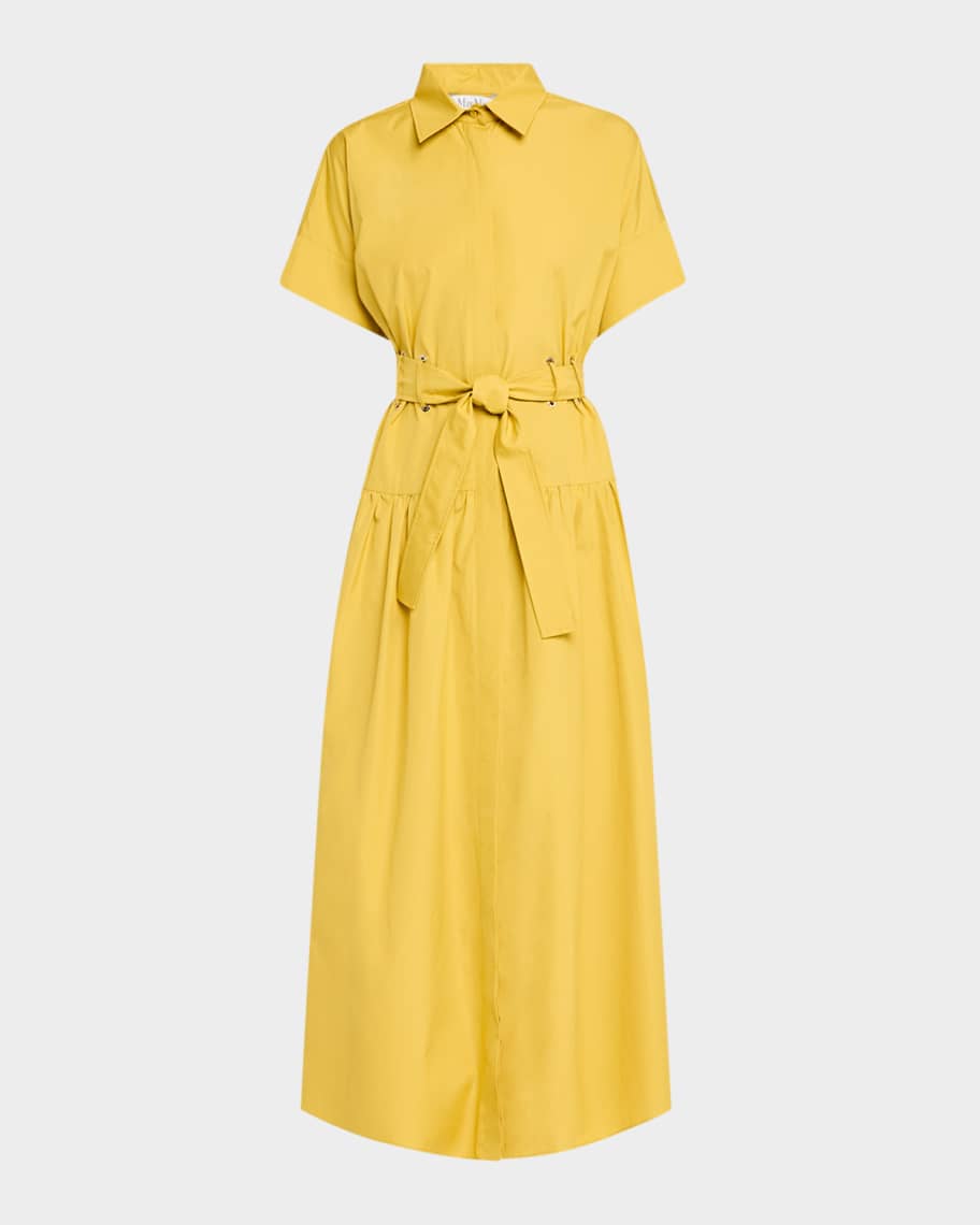 【Max Mara】国内未掲載商品 Agoraio コットン シャツドレス Max Mara Agoraio ドレス | ブラウン | FARFETCH JP