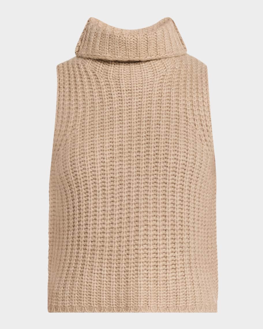 Sablyn Cashmere Cropped Turtleneck Sweater Vest | Neiman Marcus