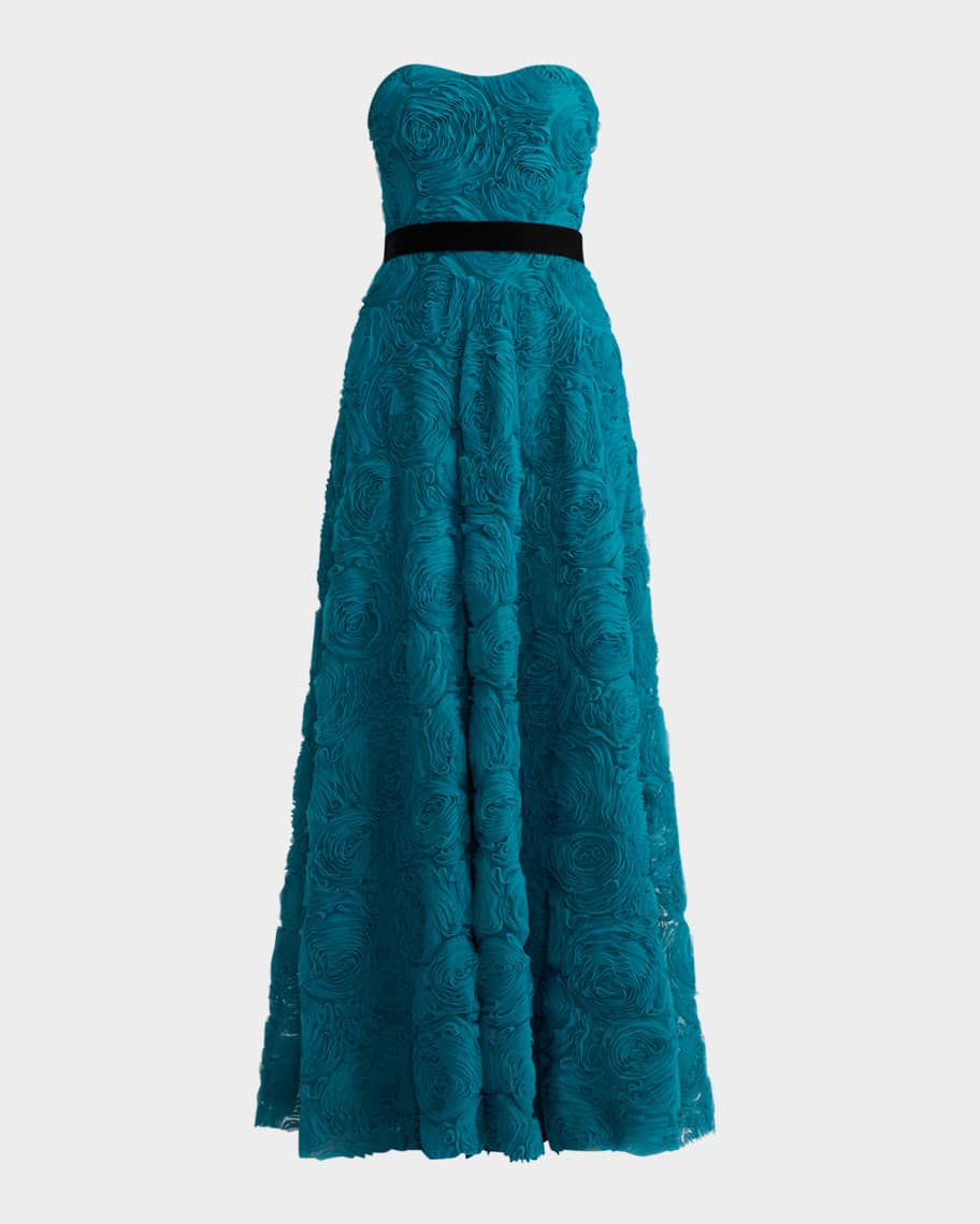 Zac Posen Tulle Applique Gown