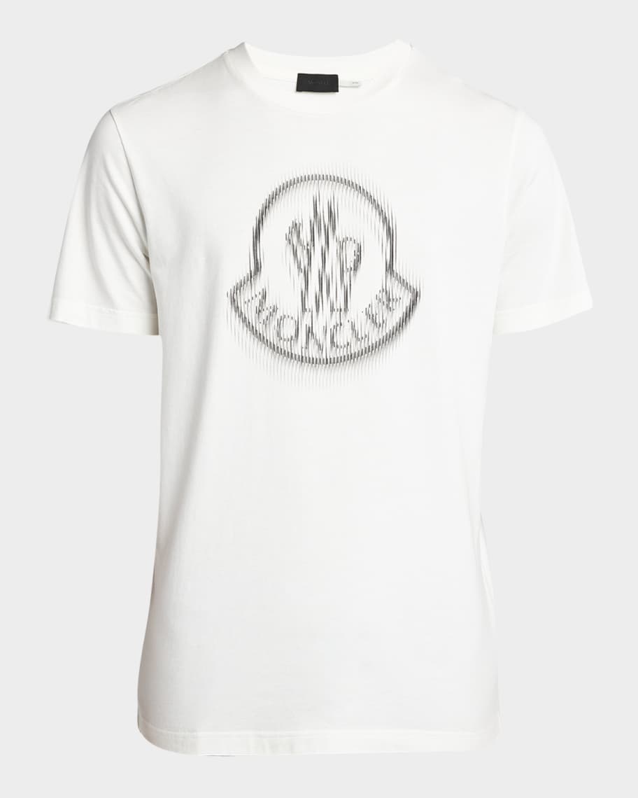 Moncler Men's Cotton Faded Logo T-Shirt | Neiman Marcus