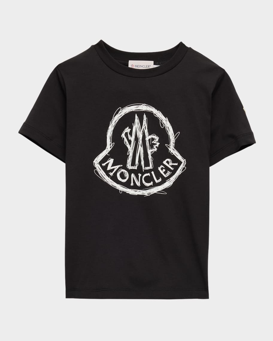 Moncler Boy's Scribble Bell T-Shirt, Size 8-10 | Neiman Marcus