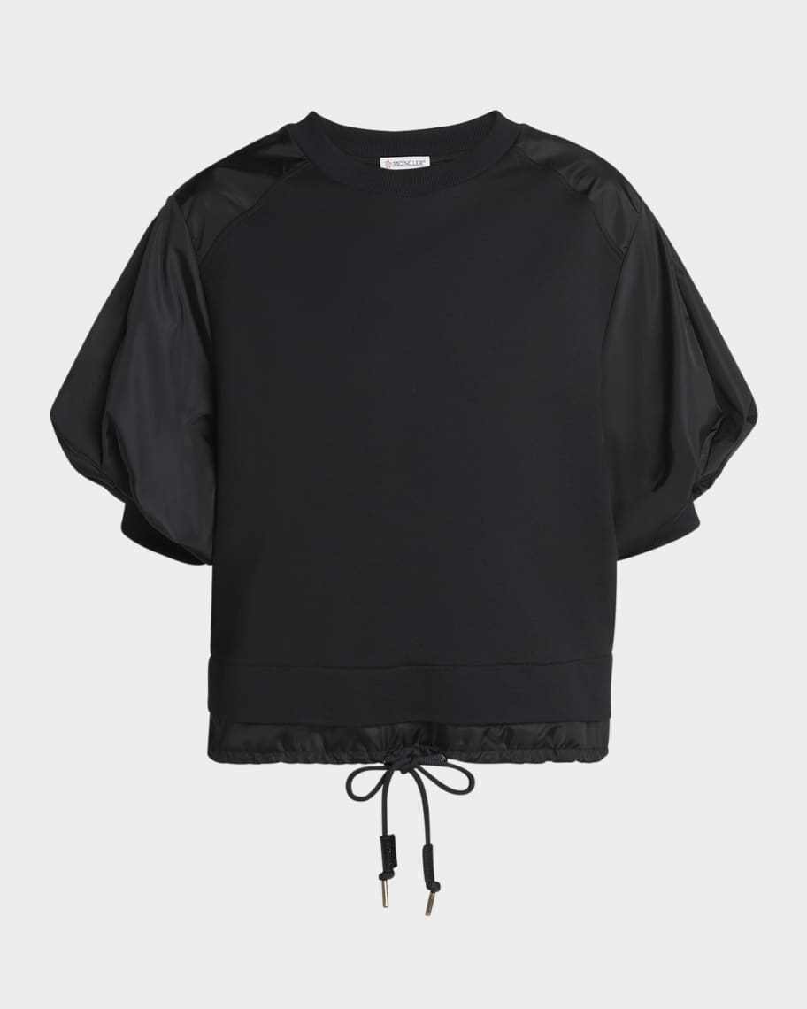 Tシャツ・カットソー MONCLER SHORT SLEEVES T-SHIRT (K2 093 8C000 05 89AJS 00A) Moncler Short-Sleeve Combo T-Shirt | Neiman Marcus