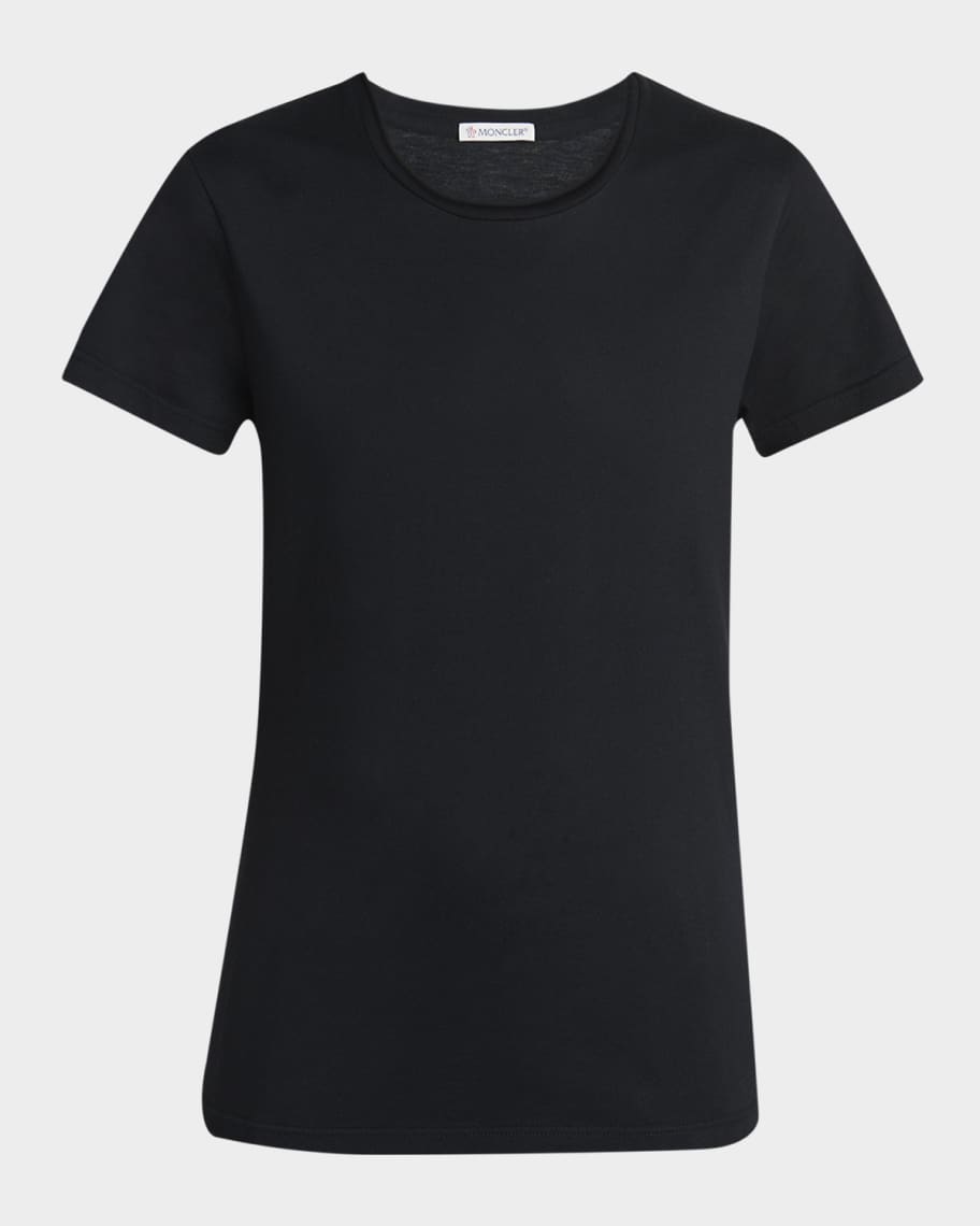MONCLER ブラック Tシャツ Moncler Short-Sleeve T-Shirt | Neiman Marcus