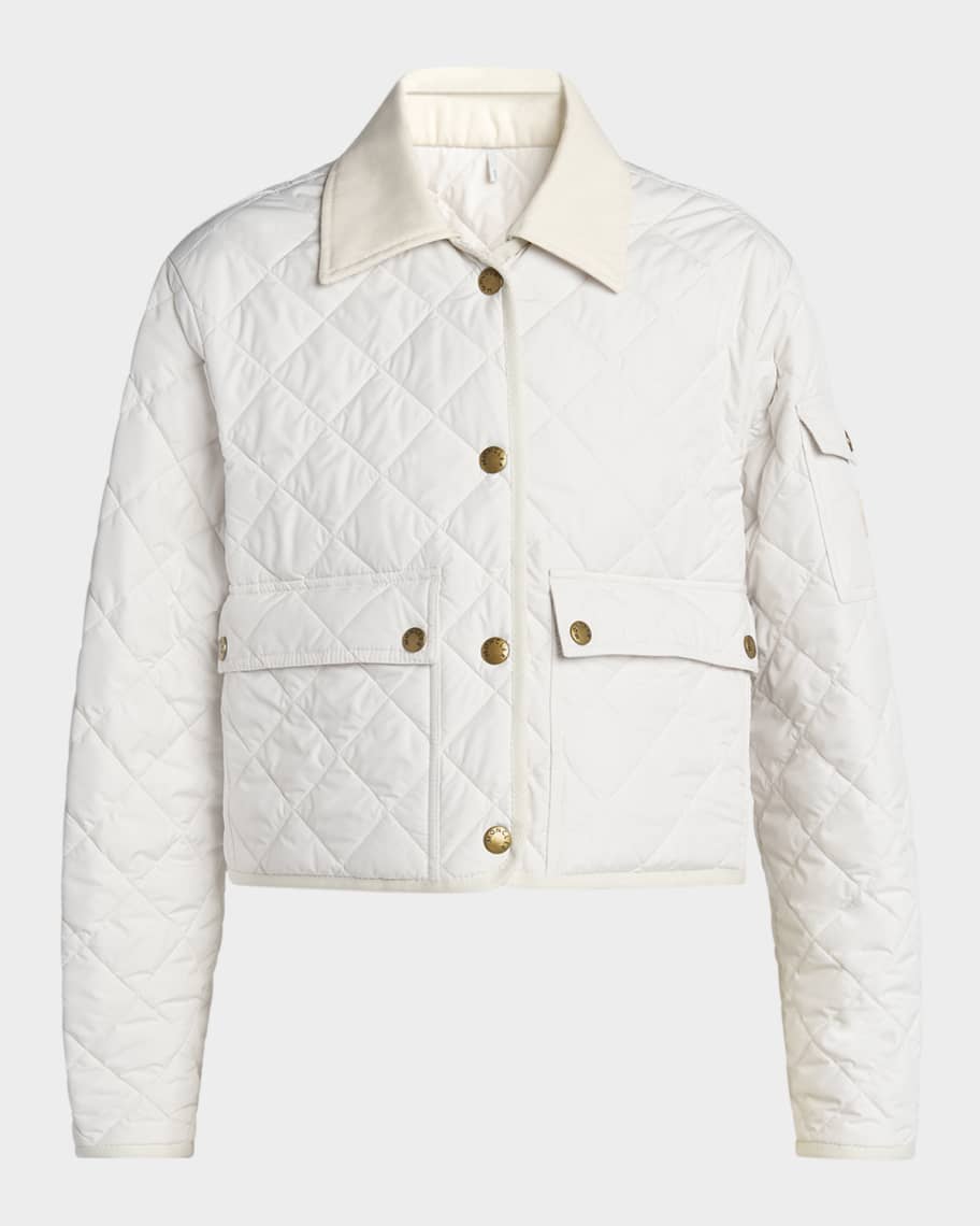 【関税&送料込】Moncler White Quilted Jacket In Nylon Moncler Chitre Quilted Jacket | Neiman Marcus
