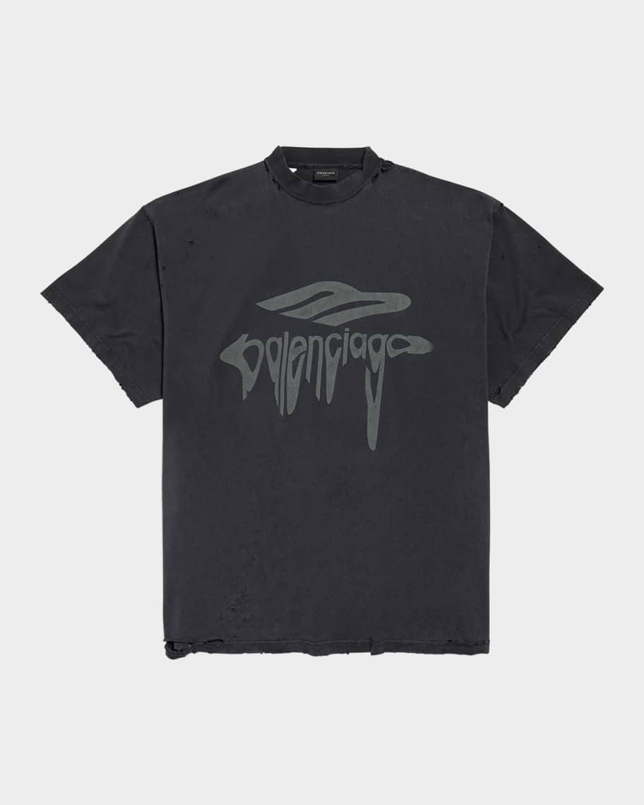 Men's Oversized Distressed T-Shirt