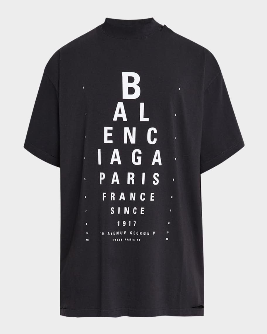 【BALENCIAGA】メンズ ライオンクラブ 特大 Tシャツ Men's Lion Club T-shirt Oversized in Black/red | Balenciaga US