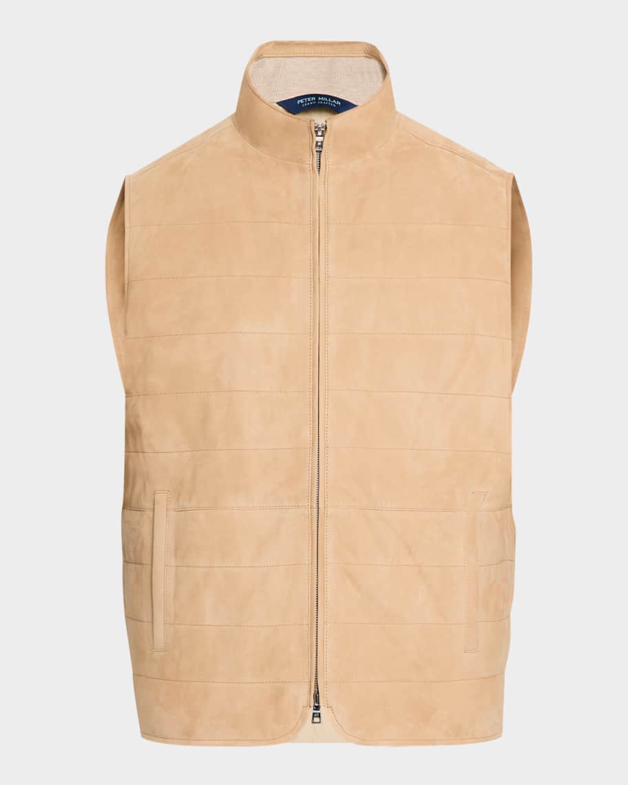 Peter Millar Men s Featherweight Suede Vest Neiman Marcus