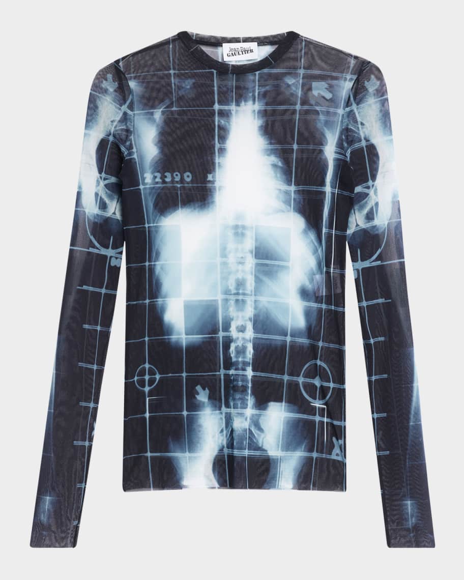 GAULTIER 貴重なグラフィック柄✨️タンクトップ ブラック Jean Paul Gaultier – Piercing Tank Top