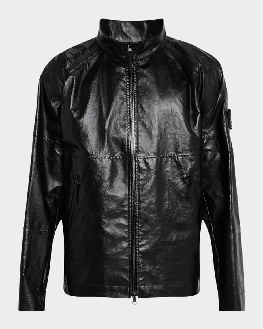 Stone Island Leather Bomber Jacket Stone Island Nylon Metal Jacket