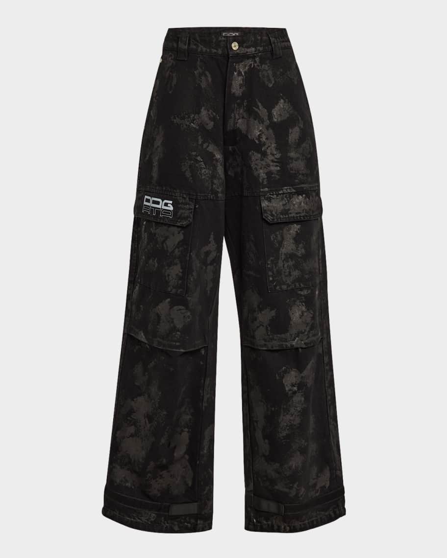 k*n様 comoli fade black wide cargo pants k*n様 comoli fade black wide cargo pants