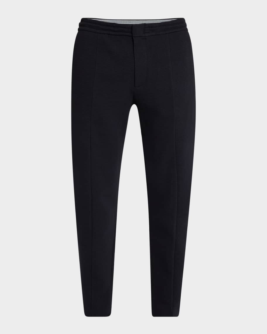 Emporio Armani Men's Textured Cotton Jogger Pants | Neiman Marcus
