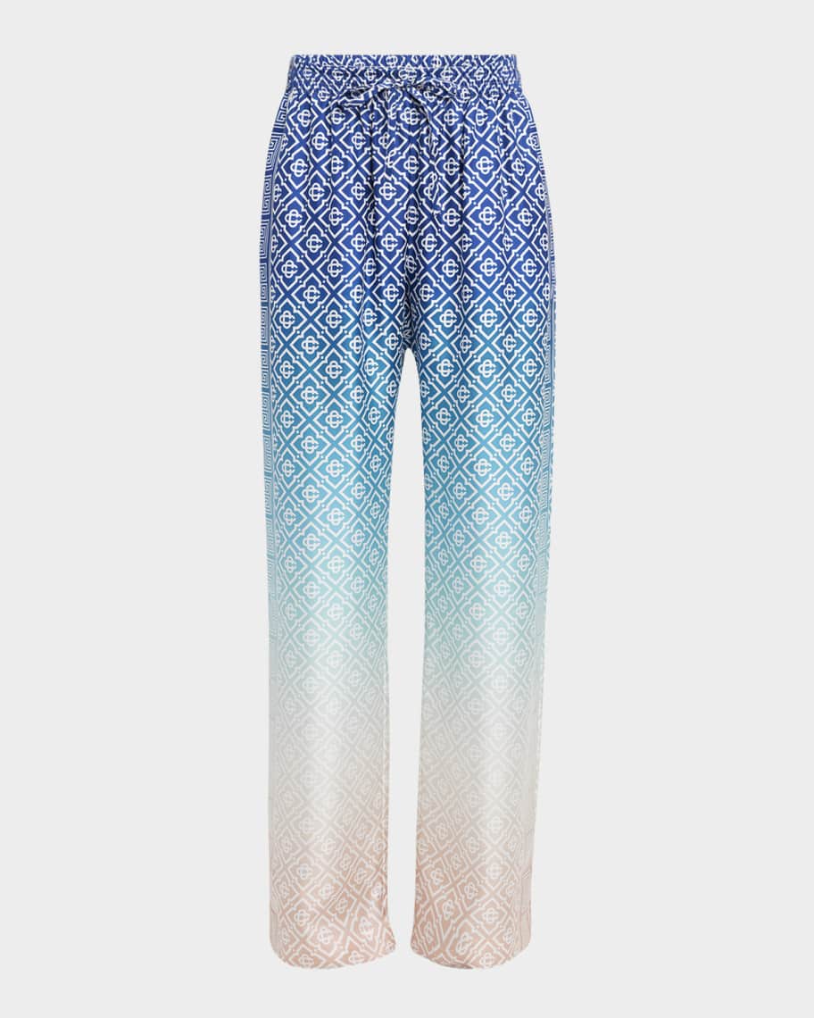 パンツ Casablanca Graphic-Print Silk Trousers Casablanca graphic-print Silk Trousers | Green | FARFETCH