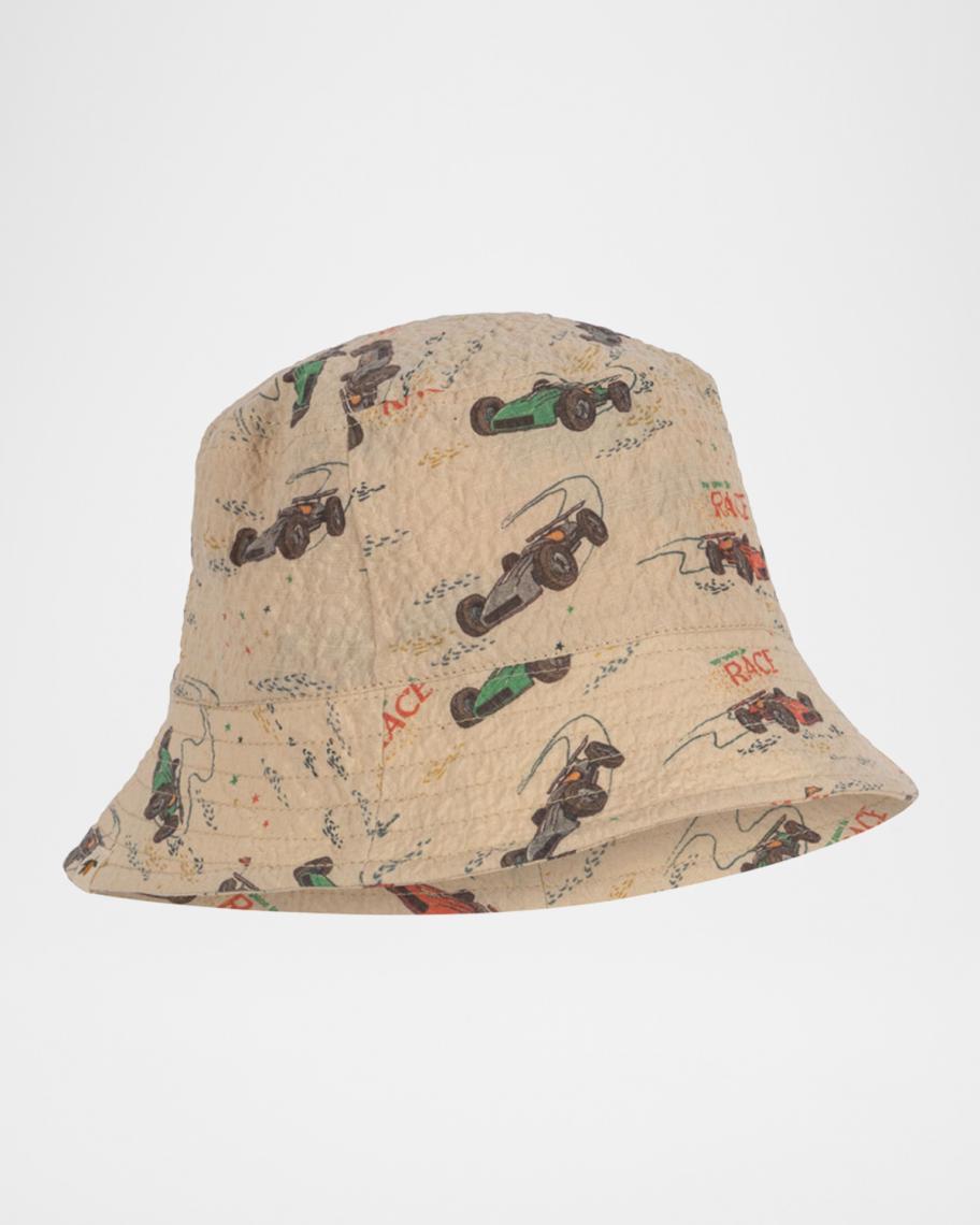 Konges Slojd Boy's Elliot Race Car Bucket Hat, Size 12M-8 | Neiman Marcus