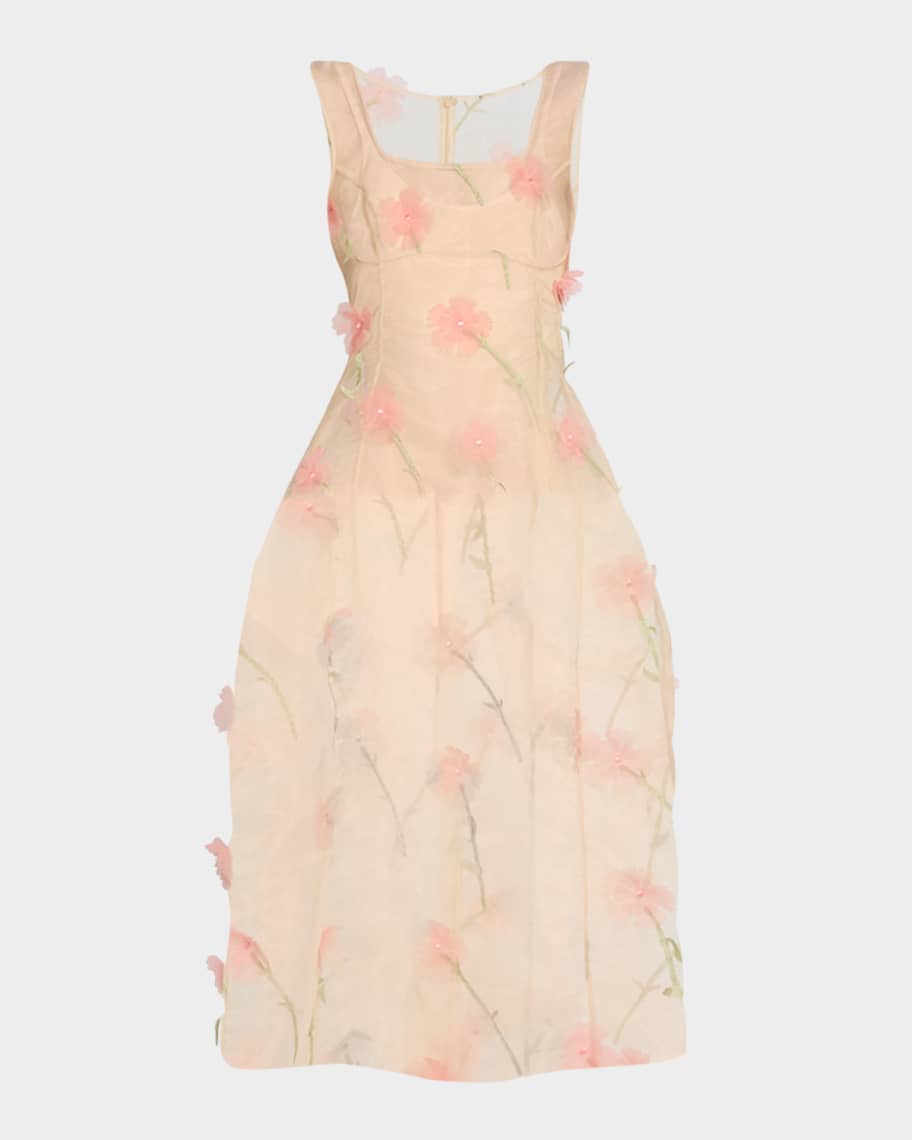 【Simone Rocha】フラワー ミディドレス ホワイト White Deep Lace Trim Slip Minidress by Simone Rocha on Sale