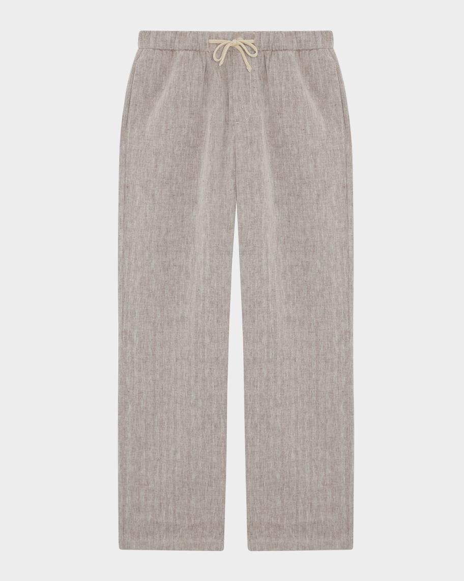 Frescobol Carioca Men's Rocha Herringbone Drawstring Trousers | Neiman ...