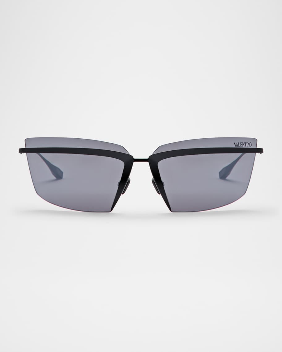 Valentino Garavani V-Lure Rimless Acetate & Titanium Cat-Eye