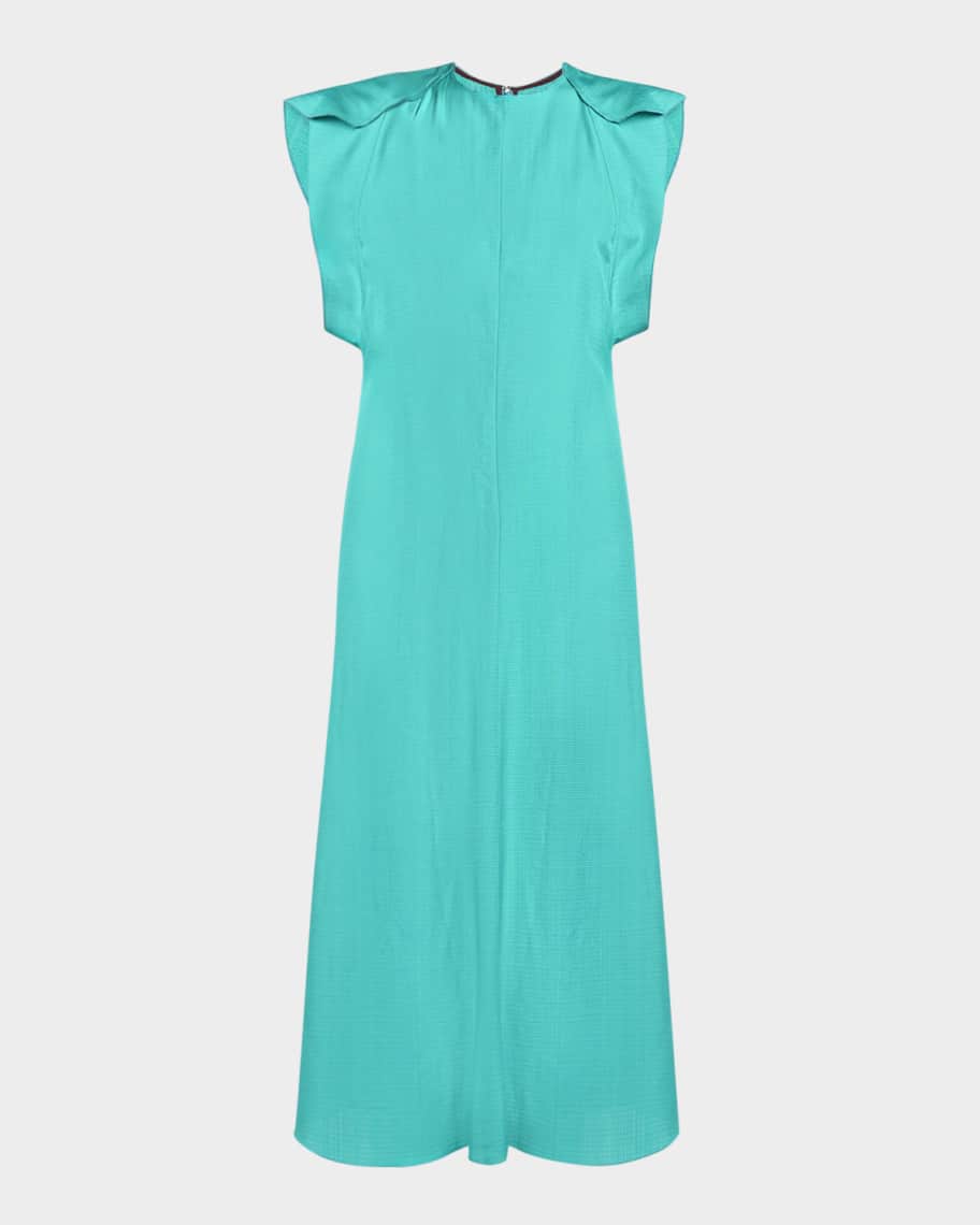 Victoria Beckham Folded Cap Sleeve Midi Dress Neiman Marcus