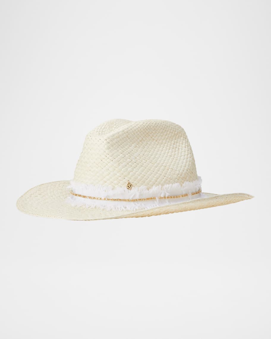 ハット Maison Michel Maison Michel Austin Denim Strass Hat Maison Michel Austin Denim Strass Straw Cowboy Hat | Neiman