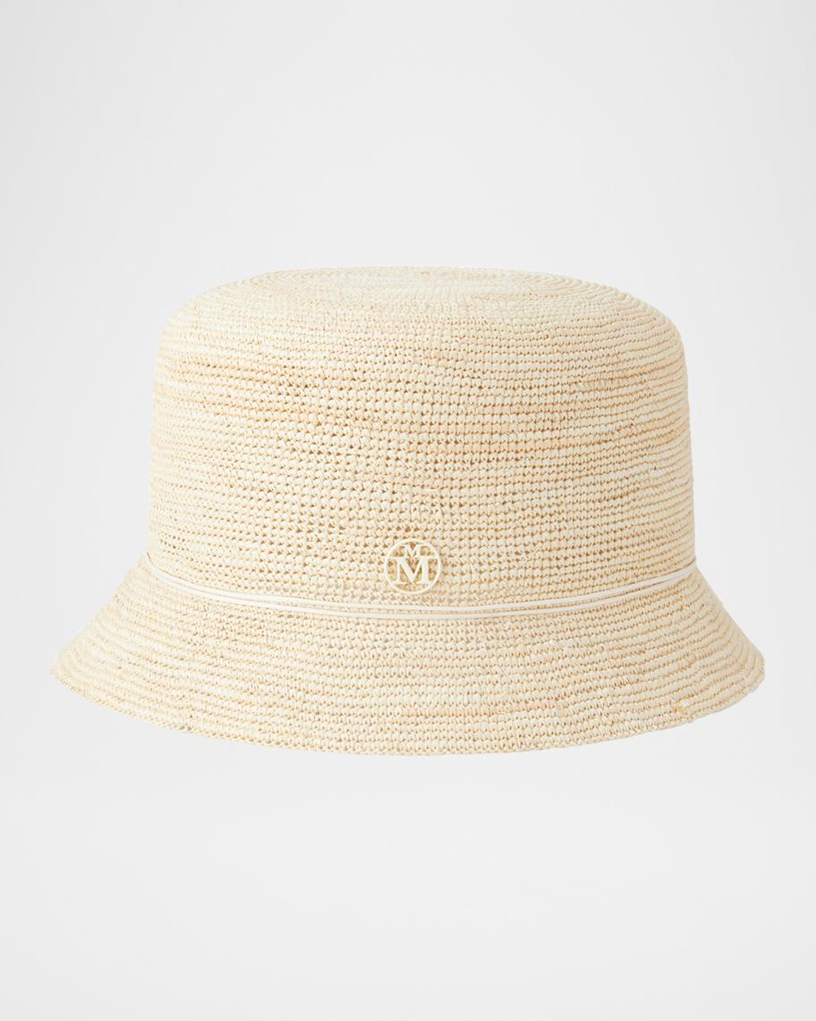 Maison Michel Axel Crochet Straw Bucket Hat | Neiman Marcus display picture 3
